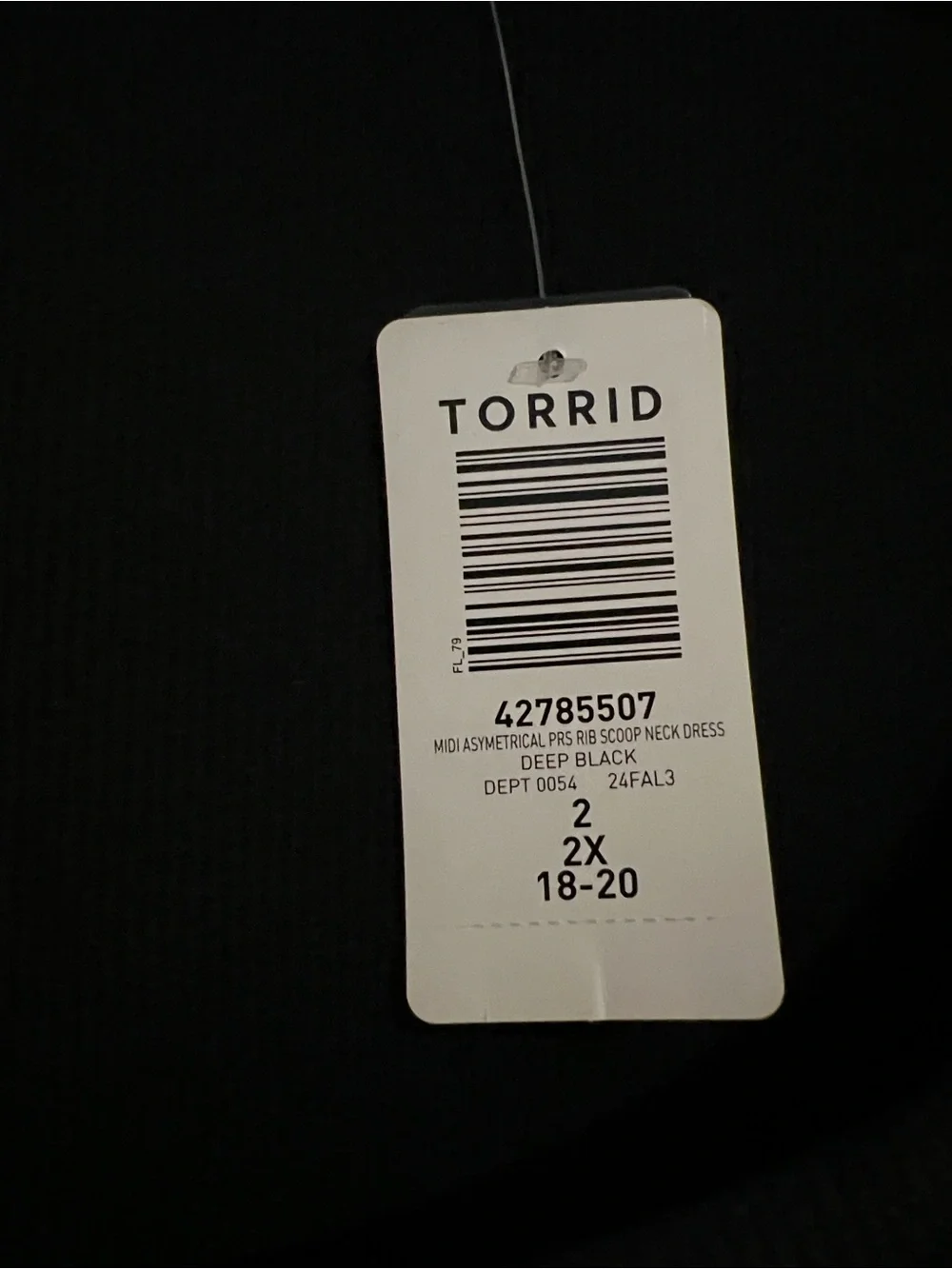 Torrid Midi Asymmetrical Rib Scoop Neck Dress - Picture 4 of 5
